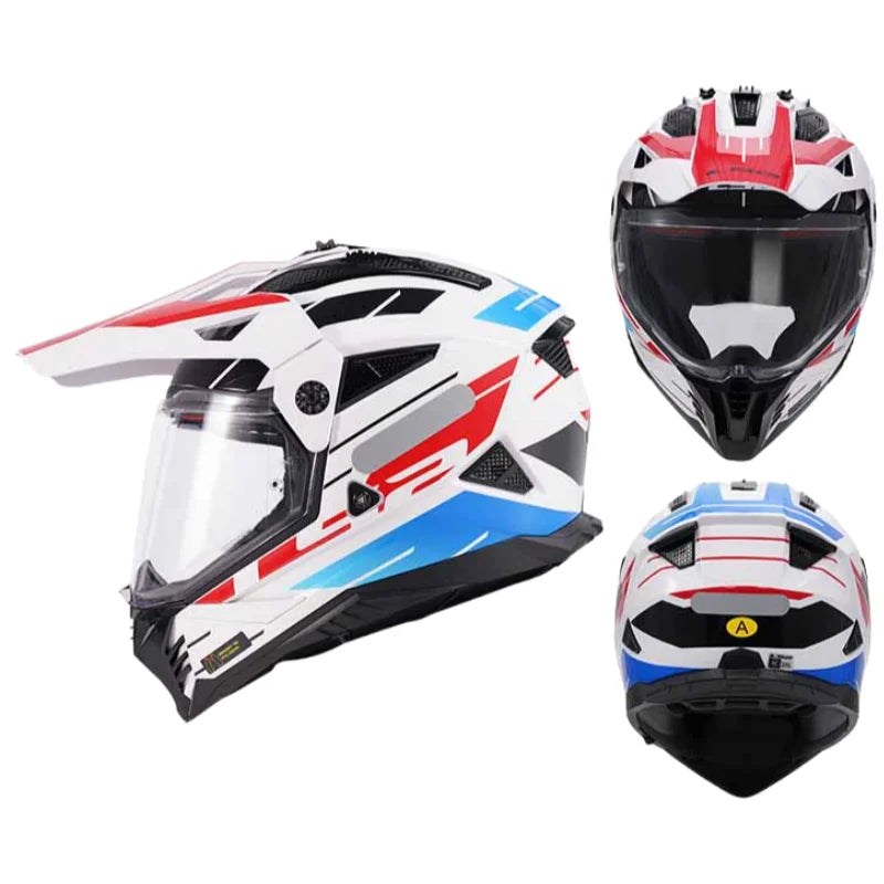 LS2 MX702 Dual Visor Cross / Rally Motorcycle Helmet.