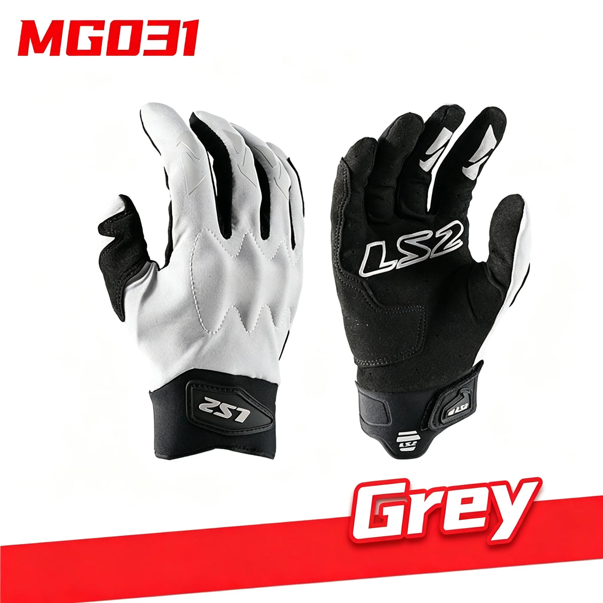 LS2 MG031 Black motorcycle gloves