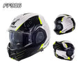 LS2 Modular Double Visor Full Face Flip-up Motorcycle Helmet.